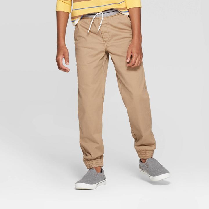 Oversizeboys' Jogger Pants - Cat & Jack Beige 10 Husky, Boy's