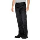 Dickies Men's Relaxed Straight Fit Twill Double Knee Work Pants - Black