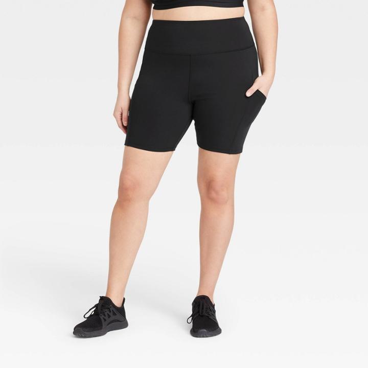 Women's Plus Size Sculpt Bike Shorts 7 - All In Motion Black