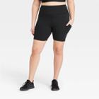 Women's Plus Size Sculpt Bike Shorts 7 - All In Motion Black