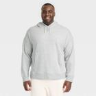 Men's Big & Tall Cotton Fleece Hooded Sweatshirt - All In Motion Heathered Gray