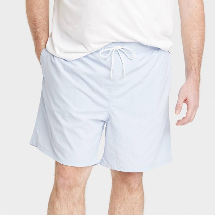 Men's Big & Tall 7 Swim Shorts - Goodfellow & Co Light Blue