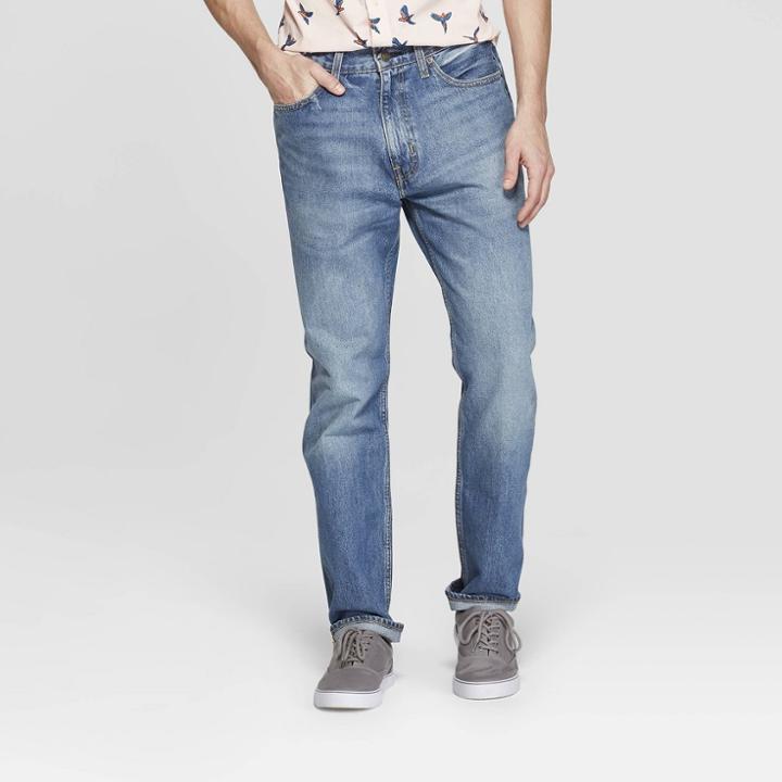 Men's 34 Relaxed Fit Jeans - Goodfellow & Co Denim Blue