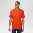 Dickies Men's Big & Tall Cotton Heavyweight Short Sleeve Pocket T-shirt- Orange