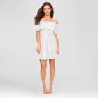 Hawaiian Tropic Apparel Hawaiian Tropic Women's Striped Ruffle Cover Up Dress - White/blue