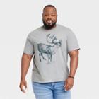 Men's Big & Tall Printed Graphic T-shirt - Goodfellow & Co Heathered Gray