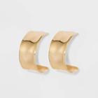 Hammered Metal Gold Hoop Earrings - A New Day Gold