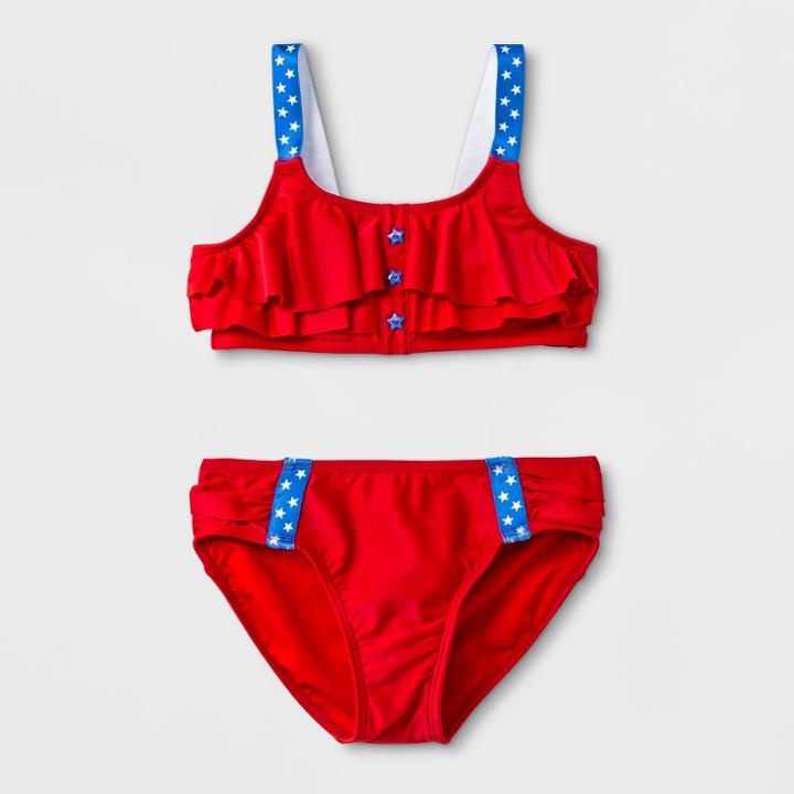 Girls' Follow Your Rainbow Bikini Set - Cat & Jack Red