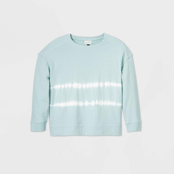 Women's Plus Size Tie-dye Sweatshirt - Universal Thread Blue 1x, Women's,