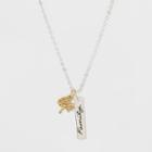 Target Silver Plated Family Two Tone Charm Necklace - Silver/gold, Girl's
