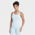 Women's Scoop Back Tank Top With Shelf Bra - All In Motion Air Blue