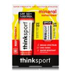 Thinksport Mineral Sunscreen Combo Pack Lotion And Stick - Spf 50 - 3 Fl Oz/spf
