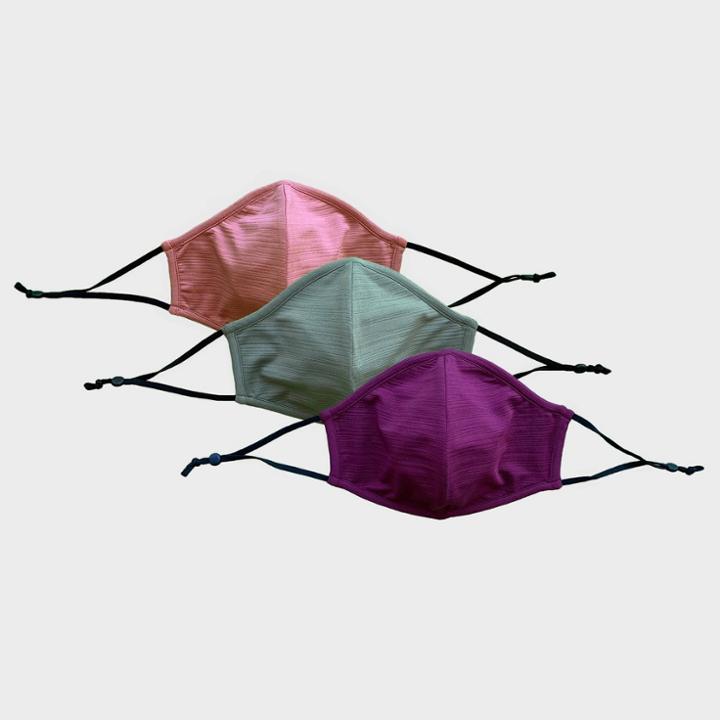 Dolan Adult 3pk Active Face Masks - Magenta/pink/sage Green