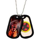 Men's Marvel X Men Wolverine Double Stainless Steel Dog Tag And Rubber Silencers