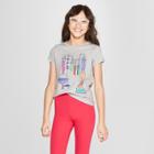Girls' Girl Power Graphic Short Sleeve T-shirt - Cat & Jack Heather Gray