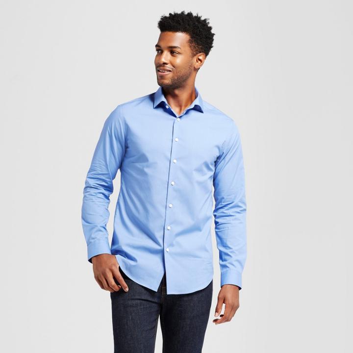 Men's Standard Fit Ultimate Button-down Dress Shirt - Goodfellow & Co Blue