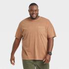 Men's Big & Tall Standard Fit Short Sleeve Crewneck T-shirt - Goodfellow & Co Brown