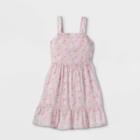 Girls' Floral Tie-back Sleeveless Woven Dress - Cat & Jack Xs,