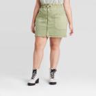 Women's Plus Size A-line Mini Skirt - Universal Thread Green