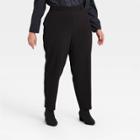Women's Plus Size High-rise Slim Ankle Pants - A New Day Black