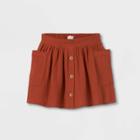 Girls' Button Detail Skirt - Cat & Jack Orange