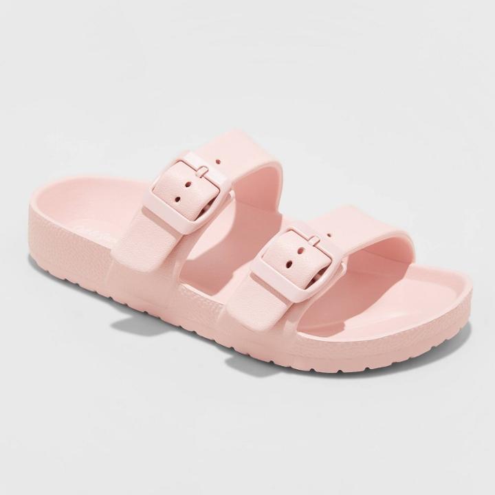 Girls' Noa Two Buckle Footbed Sandals - Cat & Jack Blush