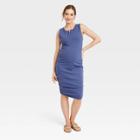 Rib Tank Maternity Dress - Isabel Maternity By Ingrid & Isabel Blue