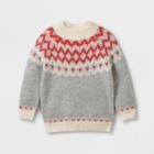 Toddler Girls' Fair Isle Pullover Sweater - Cat & Jack Gray