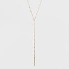 Baguette Stone And Bar Long Necklace - A New Day Gold
