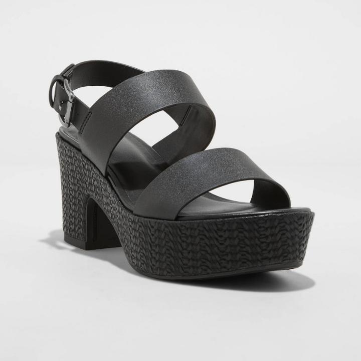 Women's Demi Platform Heels - A New Day Black