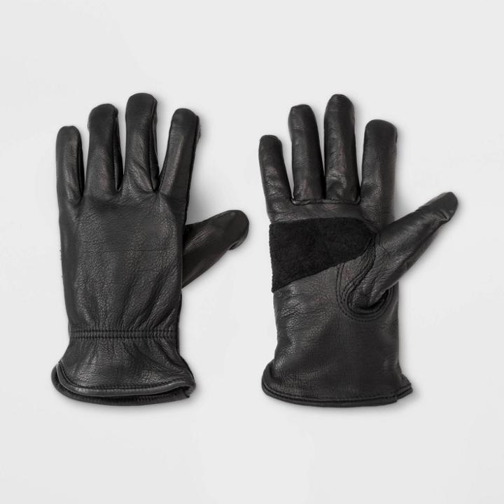 Men's Leather Glove - Goodfellow & Co Black S/m, Men's, Size: