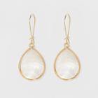 River Shell Smooth Finish Earrings - A New Day Gold/white,