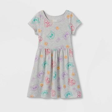 Girls' Disney Turning Red Skater Dress - Heathered Gray