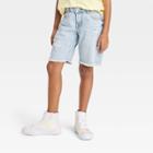 Girls' Destructed Relaxed Bermuda Jean Shorts - Cat & Jack Medium Wash Xs,