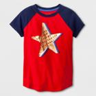 Girls' Short Sleeve Americana Star Graphic T-shirt - Cat & Jack Red