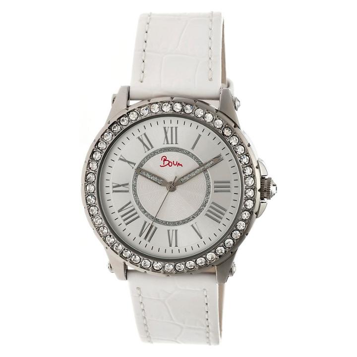 Women's Boum Belle Watch With Crystal Surrounded Bezel- White