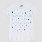 Awake Women's Short Sleeve Blame It On The Rain Graphic T-shirt - Lyric Culture White