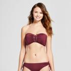 Mossimo Women's Grommet Bandeau Bikini Top - Raisin - D/dd Cup -