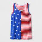 Girls' Sleeveless Americana Stars & Stripes Knit Tank Top - Cat & Jack Blue