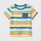 Petitebaby Boys' Short Sleeve Stripe Pocket T-shirt - Cat & Jack Newborn, Boy's,