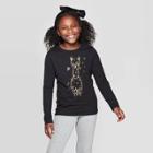 Girls' Long Sleeve Llama Graphic T-shirt - Cat & Jack Black M, Girl's, Size: