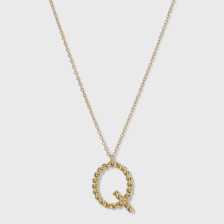 Sugarfix By Baublebar Initial Q Pendant Necklace - Gold