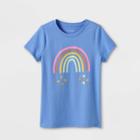 Girls' 'rainbow' Graphic T-shirt - Cat & Jack Periwinkle Blue