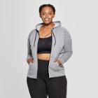 Women's Plus Size Tech Fleece Full Zip Sweatshirt - C9 Champion Gray