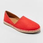 Women's Andi Microsuede Espadrille Flats - A New Day Red