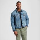Men's Big & Tall Standard Fit Denim Trucker Jacket - Goodfellow & Co Blue 5xb Tall,
