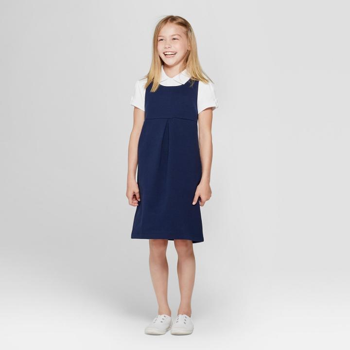 Girls' Tank Knit Uniform Jumper - Cat & Jack Navy (blue)