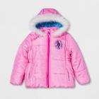 Girls' Trolls Puffer Jacket - Pink