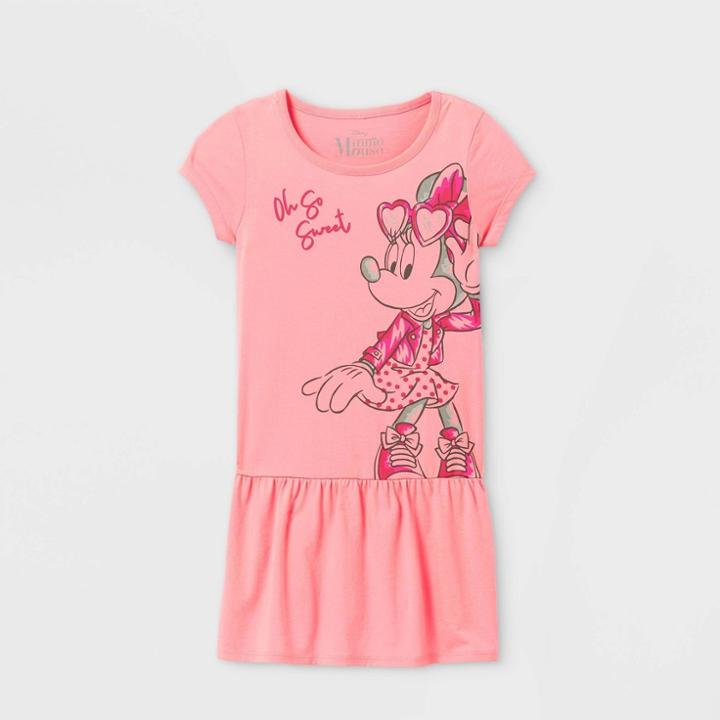 Girls' Disney Minnie Mouse Dress - Pink