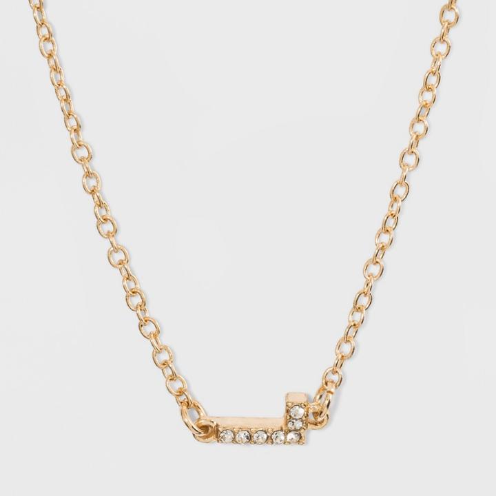 Sugarfix By Baublebar Initial L Alpha Pendant Necklace, Women's, Size: Large, Gold -